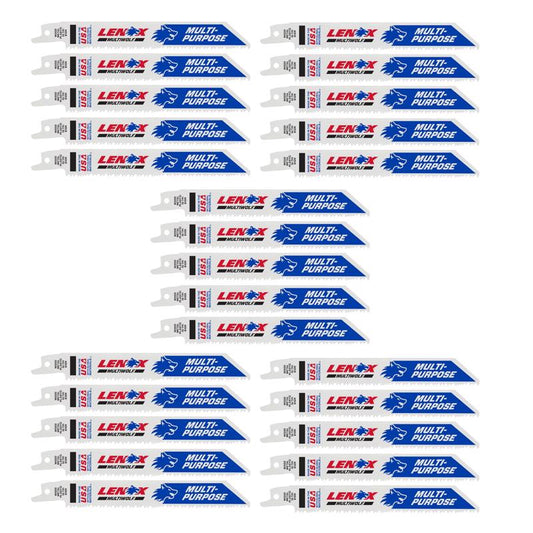 Lenox MULTIWOLF 6 in. Bi-Metal WAVE EDGE Reciprocating Saw Blade 10 TPI 25 pk