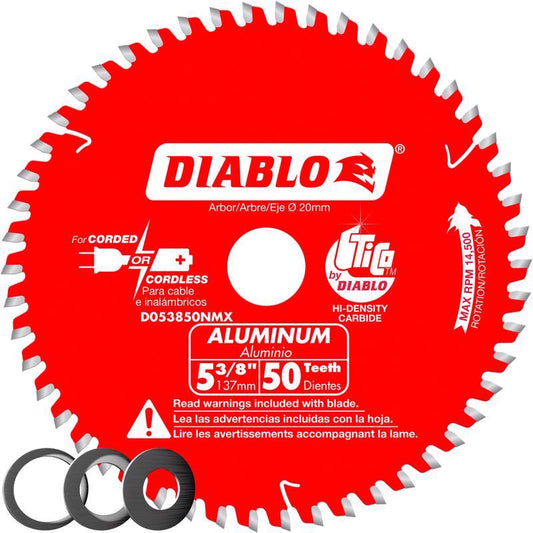 Diablo 5-3/8 in. D X 20 mm TiCo Hi-Density Carbide Circular Saw Blade 50 teeth 1 pk