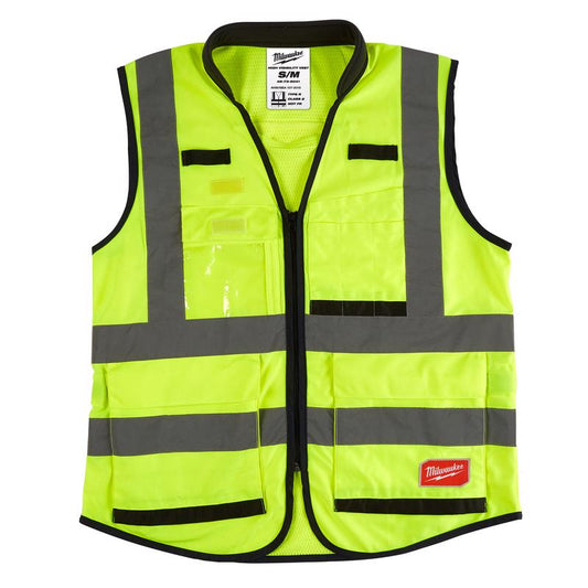 Milwaukee Class 2 with 15 Pockets Performance Safety Vest High Visibility Yellow XXL/XXXL