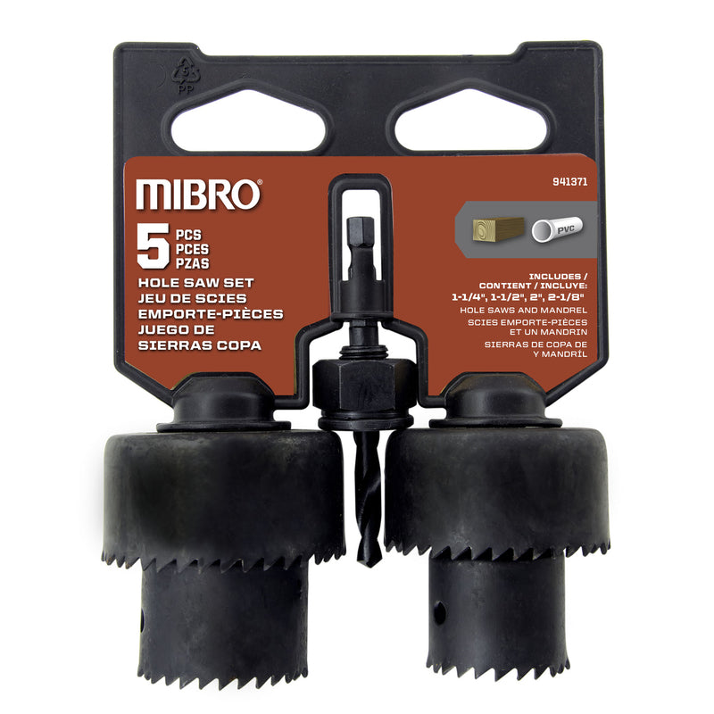 MIBRO Carbon Steel Hole Saw Set