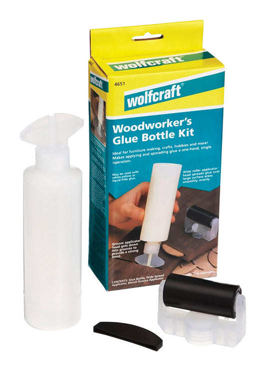 Wolfcraft Plastic Transparent Glue Roller Bottle 8 oz