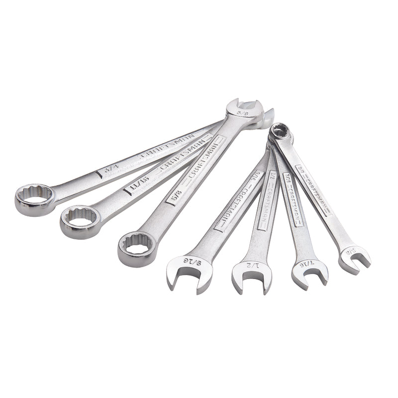 Craftsman SAE Combination Wrench Set 7 pc