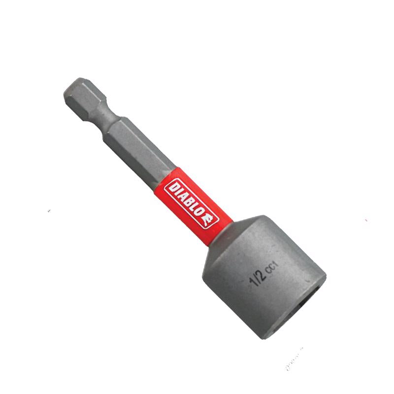 Diablo 1/2 in. X 2-9/16 in. L Black Oxide Magnetic Nut Setter 1 pc