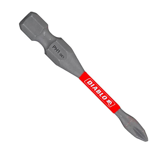 Diablo Phillips #1 X 2 in. L Driver Bit Black Oxide 5 pk