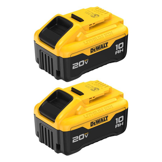 DeWalt 20V MAX DCB210-2 10 Ah Lithium-Ion Battery 2 pc