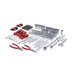 Crescent 1/4 and 3/8 in. drive Metric/SAE 6 Point Professional Mechanic's Tool Set 180 pc