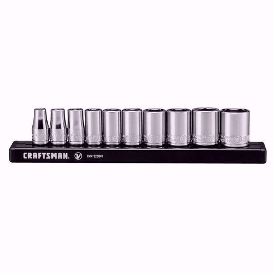 Craftsman V-Series 1/4 in. drive SAE 6 Point Socket Set 10 pc