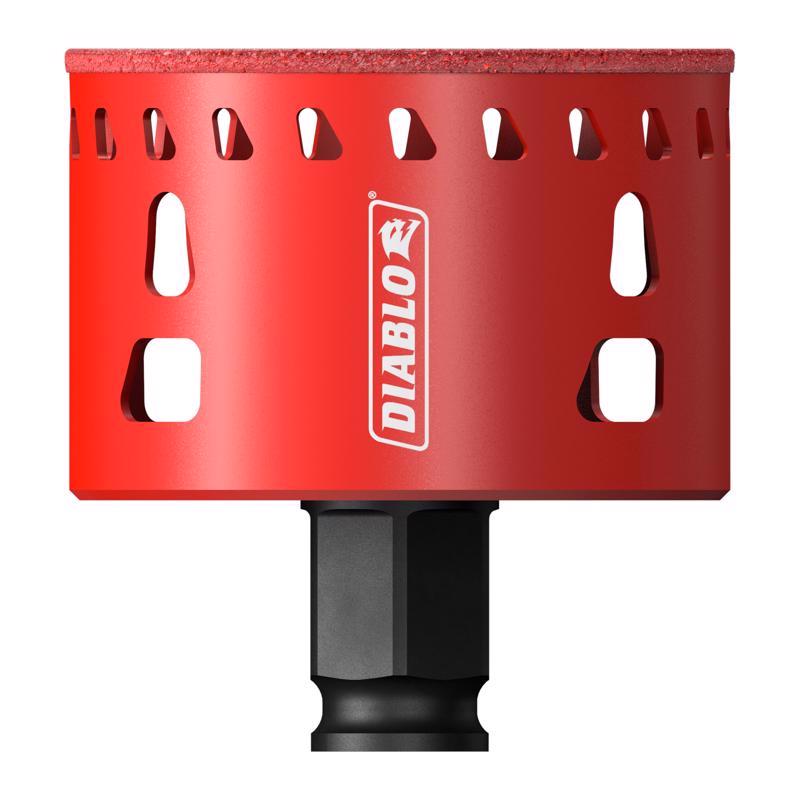 Diablo 2-1/2 in. Diamond Grit 5.52 in. L X 1/4 in. D Hole Saw