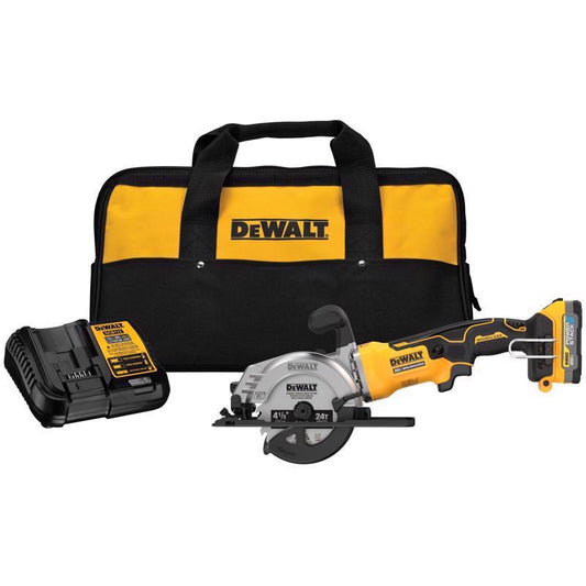 DeWalt 20V MAX ATOMIC w/ POWERSTACK 4-1/2 in. Cordless Brushless Circular Saw Kit (Battery & Charger