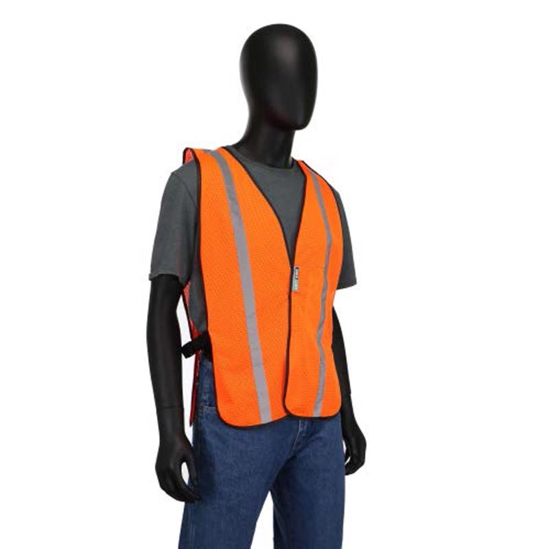Safety Works Reflective General Purpose Safety Vest Hi-Viz Orange One Size Fits Most