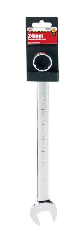 Ace Pro Series 24 mm X 24 mm Metric Combination Wrench 12.5 in. L 1 pc