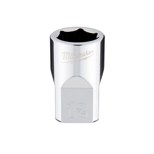 Milwaukee 12 mm X 3/8 in. drive Metric 6 Point Standard Socket 1 pc