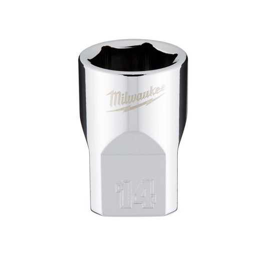 Milwaukee 14 mm X 3/8 in. drive Metric 6 Point Standard Socket 1 pc