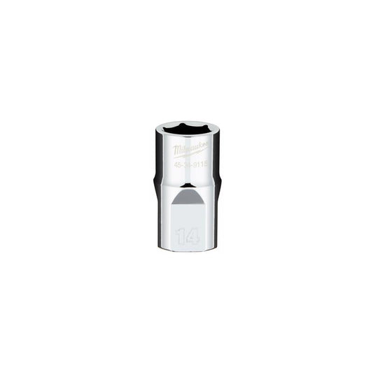 Milwaukee 14 mm X 1/2 in. drive Metric 6 Point Standard Socket 1 pc