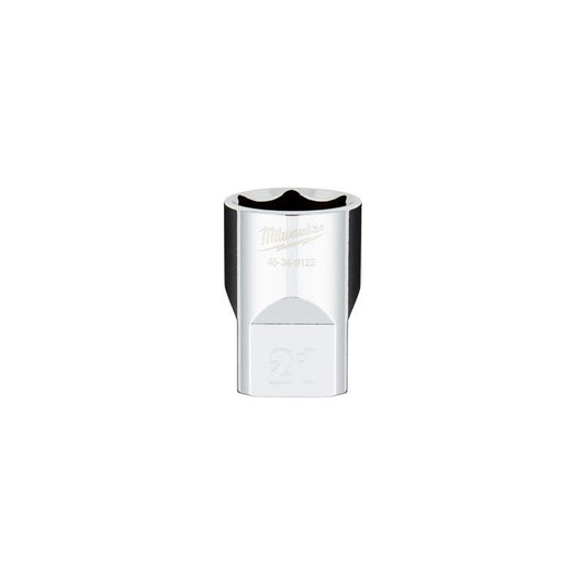 Milwaukee 21 mm X 1/2 in. drive Metric 6 Point Socket 1 pc