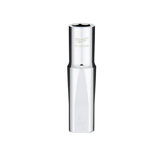Milwaukee 1/2 in. X 1/2 in. drive SAE 6 Point Standard Deep Socket 1 pc