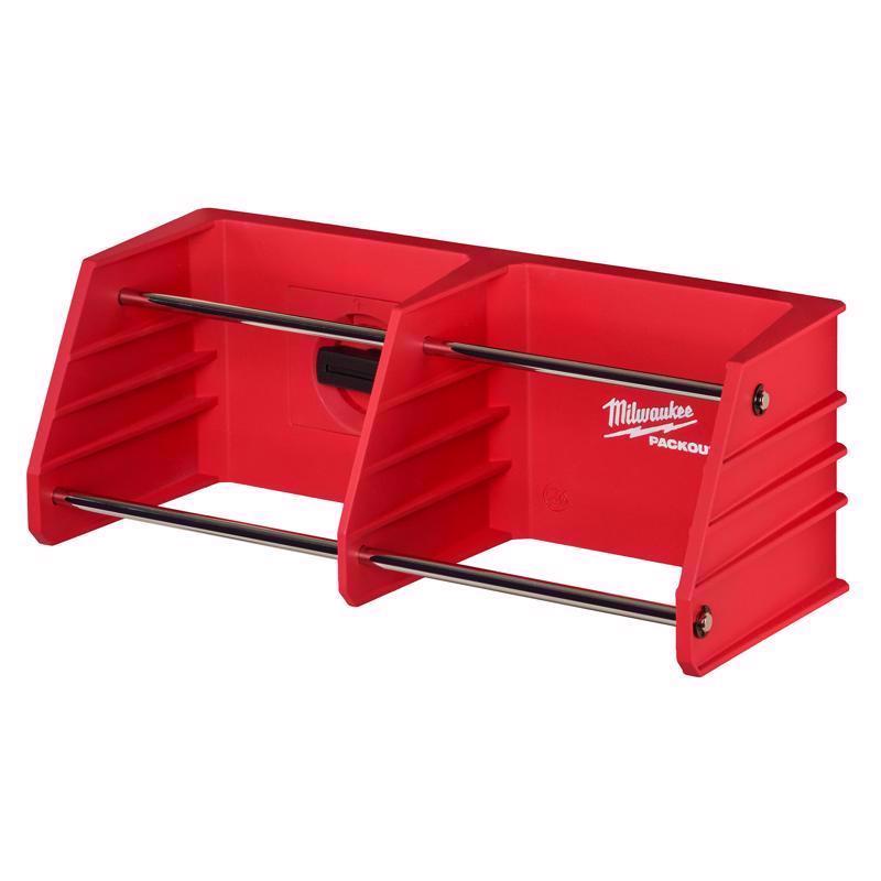 Milwaukee PACKOUT SHOP STORAGE Garage Organizer Tool Rack Black/Red