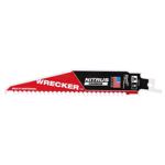 Milwaukee Wrecker 6 in. Nitrus Carbide Reciprocating Saw Blade 6 TPI 5 pk