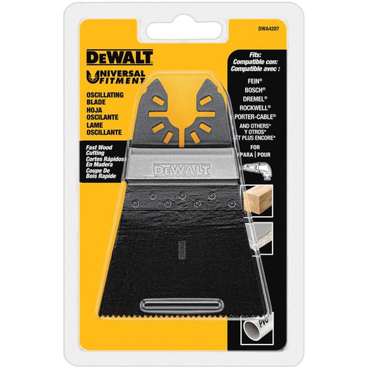 DeWalt Universal Fitment Bi-Metal Wide Fast Cut Oscillating Blade Wood 1 pk