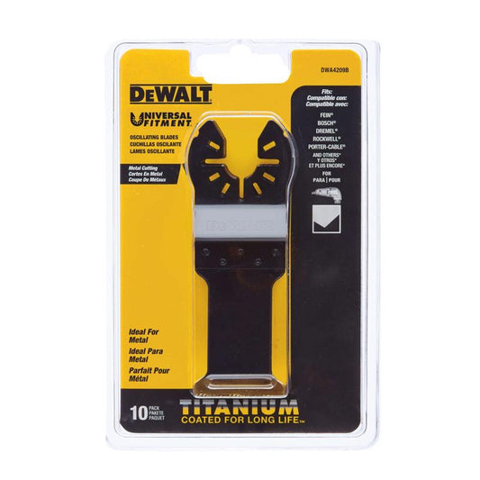 DeWalt Universal Fitment Bi-Metal Oscillating Blade Metal 10 pk