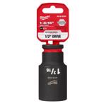Milwaukee Shockwave 1-3/16 in. X 1/2 in. drive SAE 6 Point Deep Impact Socket 1 pc