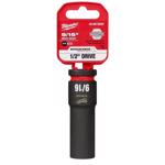 Milwaukee Shockwave 9/16 in. X 1/2 in. drive SAE 6 Point Deep Impact Socket 1 pc
