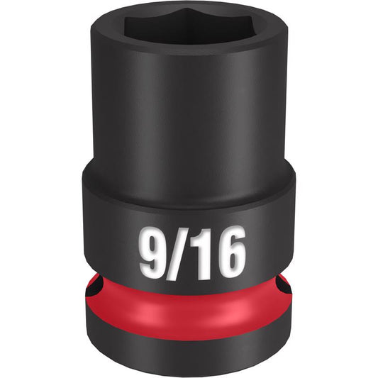 Milwaukee Shockwave 9/16 in. X 1/2 in. drive SAE 6 Point Standard Impact Socket 1 pc
