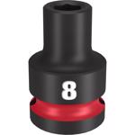 Milwaukee Shockwave 8 mm X 1/2 in. drive Metric/SAE 6 Point Standard Impact Socket 1 pc