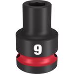 Milwaukee Shockwave 9 mm X 1/2 in. drive Metric/SAE 6 Point Standard Impact Socket 1 pc