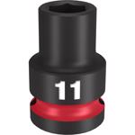 Milwaukee Shockwave 11 mm X 1/2 in. drive Metric/SAE 6 Point Standard Impact Socket 1 pc