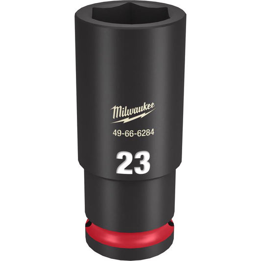 Milwaukee Shockwave 23 mm X 1/2 in. drive Metric/SAE 6 Point Deep Impact Socket 1 pc