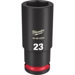 Milwaukee Shockwave 23 mm X 1/2 in. drive Metric/SAE 6 Point Deep Impact Socket 1 pc