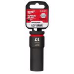 Milwaukee Shockwave 17 mm X 1/2 in. drive Metric/SAE 6 Point Deep Impact Socket 1 pc