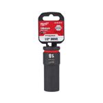 Milwaukee Shockwave 18 mm X 1/2 in. drive Metric/SAE 6 Point Deep Impact Socket 1 pc