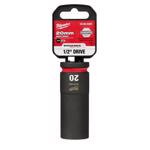 Milwaukee SHOCKWAVE 20 mm X 1/2 in. drive Metric/SAE 6 Point Deep Impact Socket 1 pc