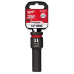 Milwaukee Shockwave 11 mm X 1/2 in. drive Metric 6 Point Deep Impact Socket 1 pc