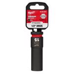 Milwaukee Shockwave 15 mm X 1/2 in. drive Metric 6 Point Deep Impact Socket 1 pc