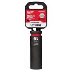 Milwaukee SHOCKWAVE 16 mm X 1/2 in. drive Metric 6 Point Deep Impact Socket 1 pc
