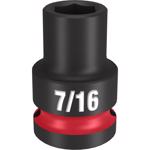 Milwaukee Shockwave 7/16 in. X 1/2 in. drive SAE 6 Point Standard Impact Socket 1 pc