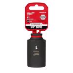 Milwaukee SHOCKWAVE 1 in. X 3/8 in. drive SAE 6 Point Deep Impact Socket 1 pc