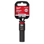 Milwaukee Shockwave 10 mm X 3/8 in. drive Metric 6 Point Deep Impact Socket 1 pc