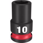Milwaukee Shockwave 10 mm X 3/8 in. drive Metric/SAE 6 Point Standard Impact Socket 1 pc