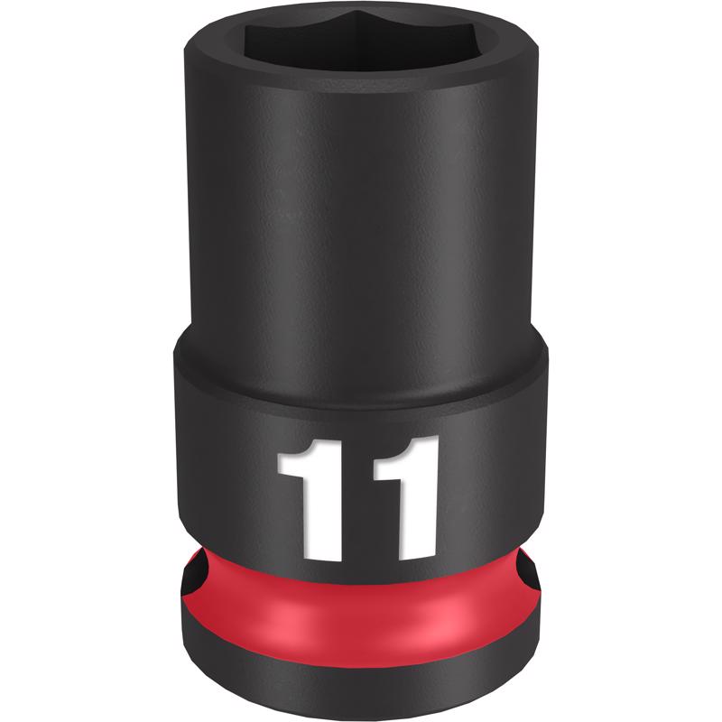 Milwaukee Shockwave 11 mm X 3/8 in. drive Metric/SAE 6 Point Standard Impact Socket 1 pc