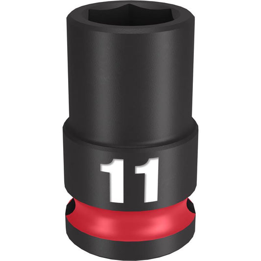 Milwaukee Shockwave 11 mm X 3/8 in. drive Metric/SAE 6 Point Standard Impact Socket 1 pc