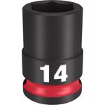 Milwaukee Shockwave 14 mm X 3/8 in. drive Metric/SAE 6 Point Standard Impact Socket 1 pc