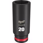 Milwaukee Shockwave 20 mm X 3/8 in. drive Metric 6 Point Deep Impact Socket 1 pc