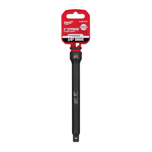 Milwaukee Shockwave 6 in. X 3/8 in. drive SAE Impact Extension 1 pc