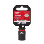 Milwaukee Shockwave 12 mm X 3/8 in. drive Metric 6 Point Deep Impact Socket 1 pc