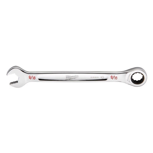 Milwaukee 9/16 in. X 9/16 in. 12 Point SAE Ratcheting Combination Wrench 7.8 in. L 1 pc