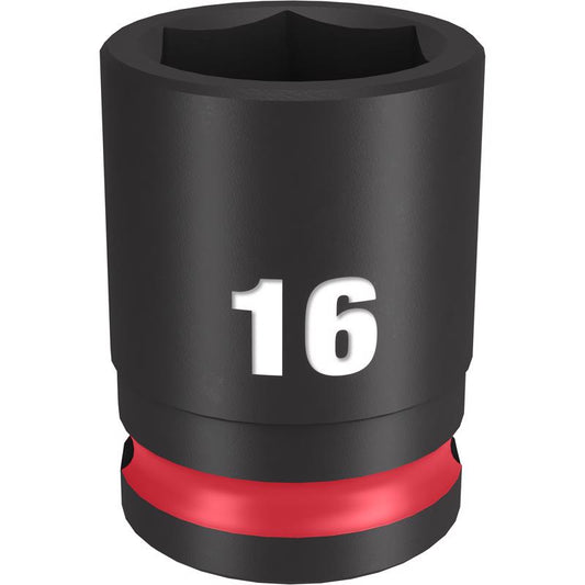Milwaukee Shockwave 16 mm X 3/8 in. drive Metric 6 Point Standard Impact Socket 1 pc